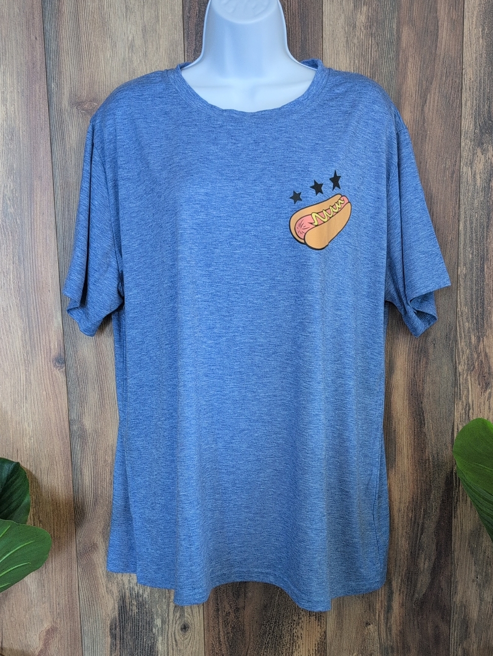 Heather Blue 2XL Unisex 'Legally Blonde' Graphic July 4th Hot Dog Tee 2XL  AC166
